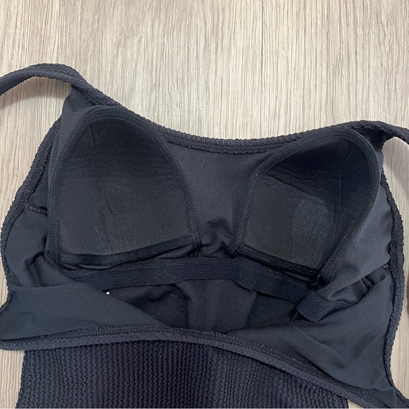 EUC Time and Tru Black Textured Swimsuit - Large - Picture 3 of 6